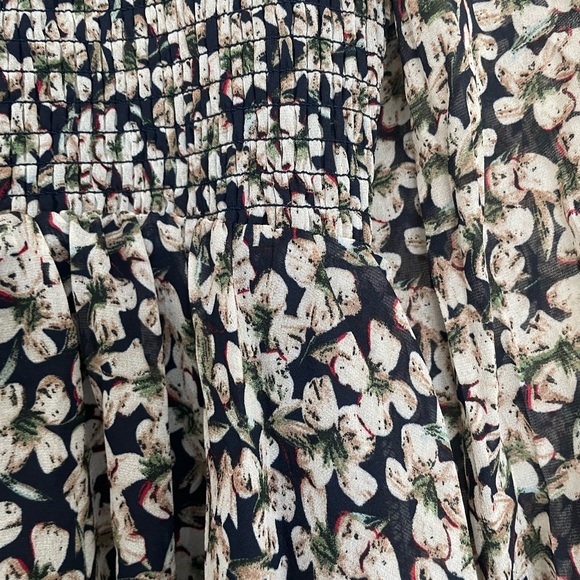 Lulu’s 🌟 Floral Forever Green and Pink Floral Print Smocked Skater Dress - Picture 9 of 10